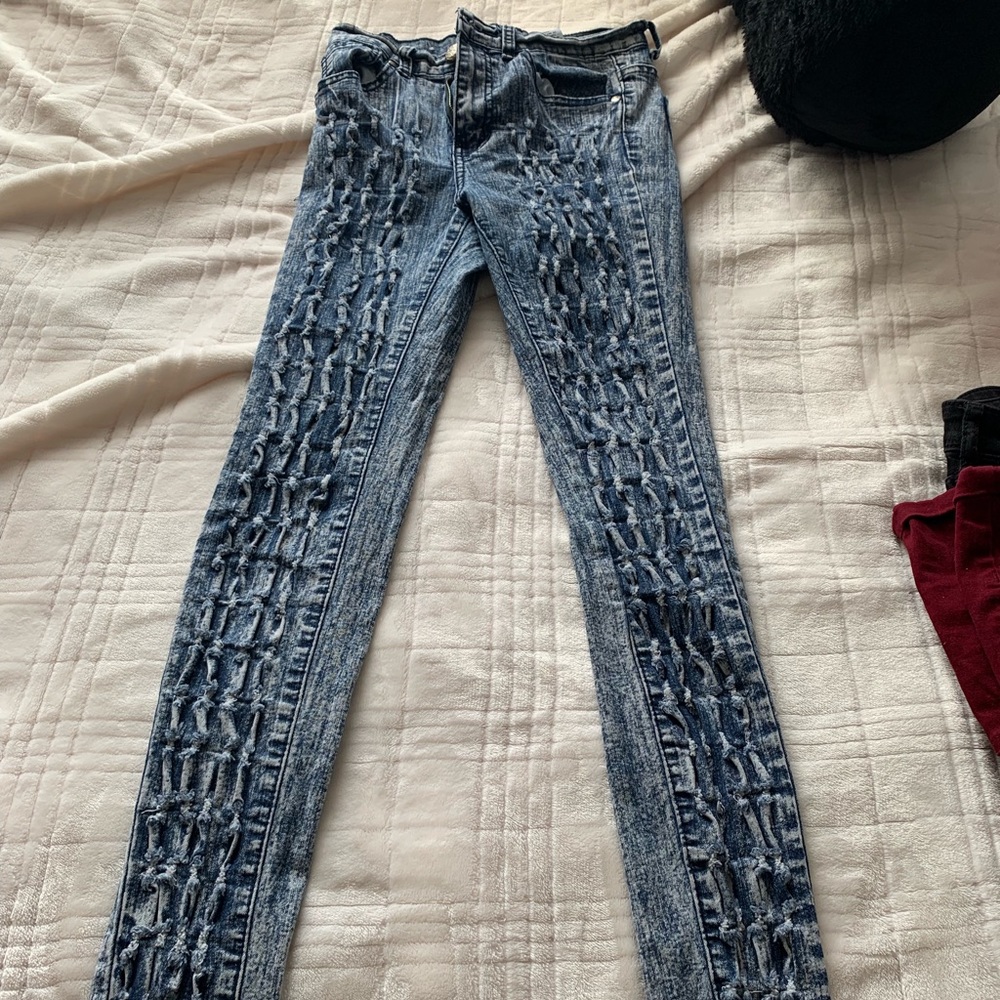 High waisted bullet jeans